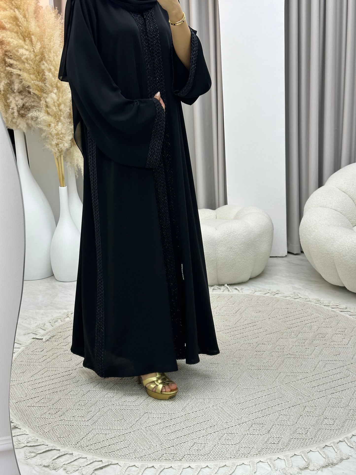 C 0261 Black Lace Abaya