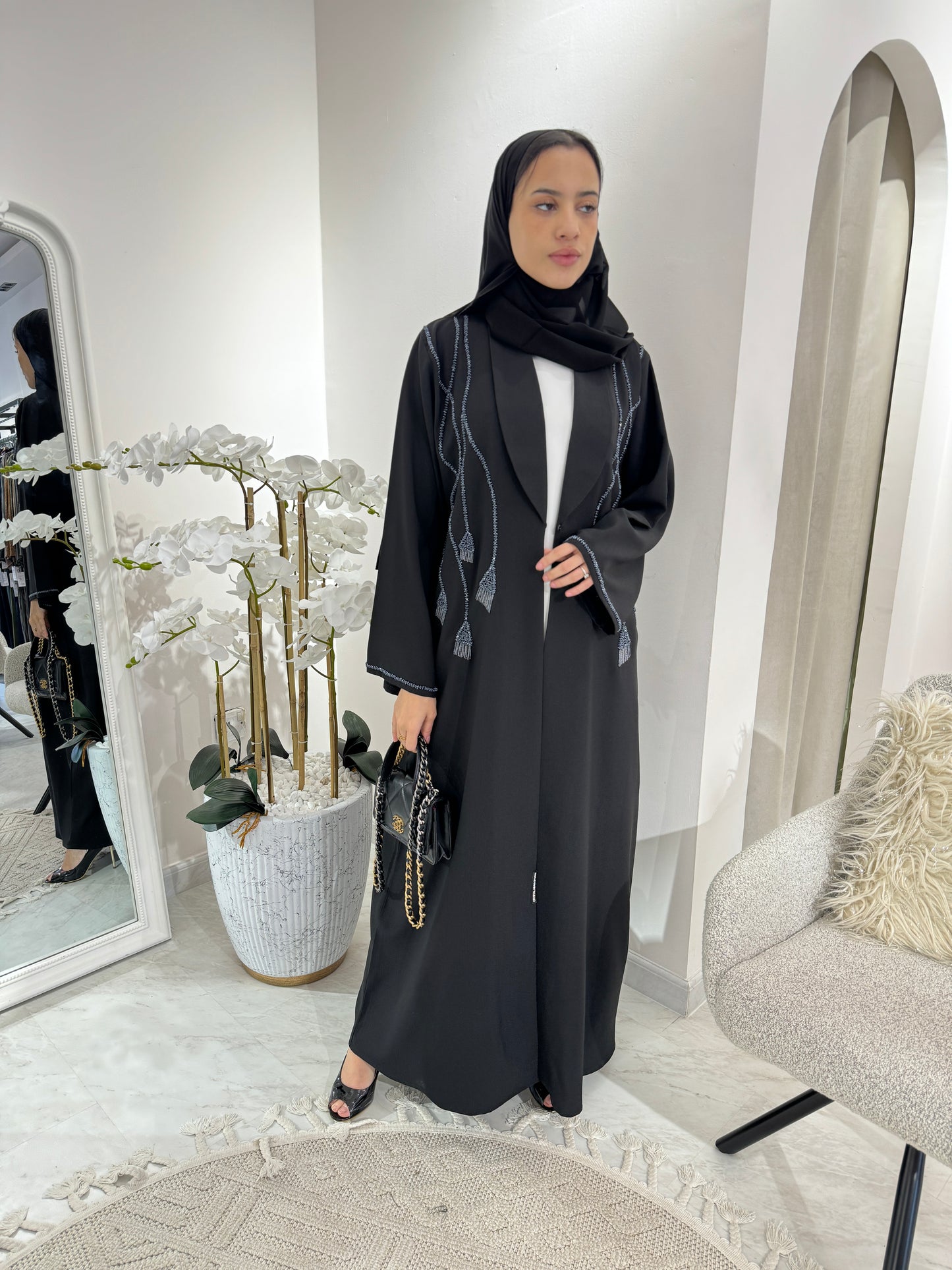 C Black Summer Eid Abaya 20