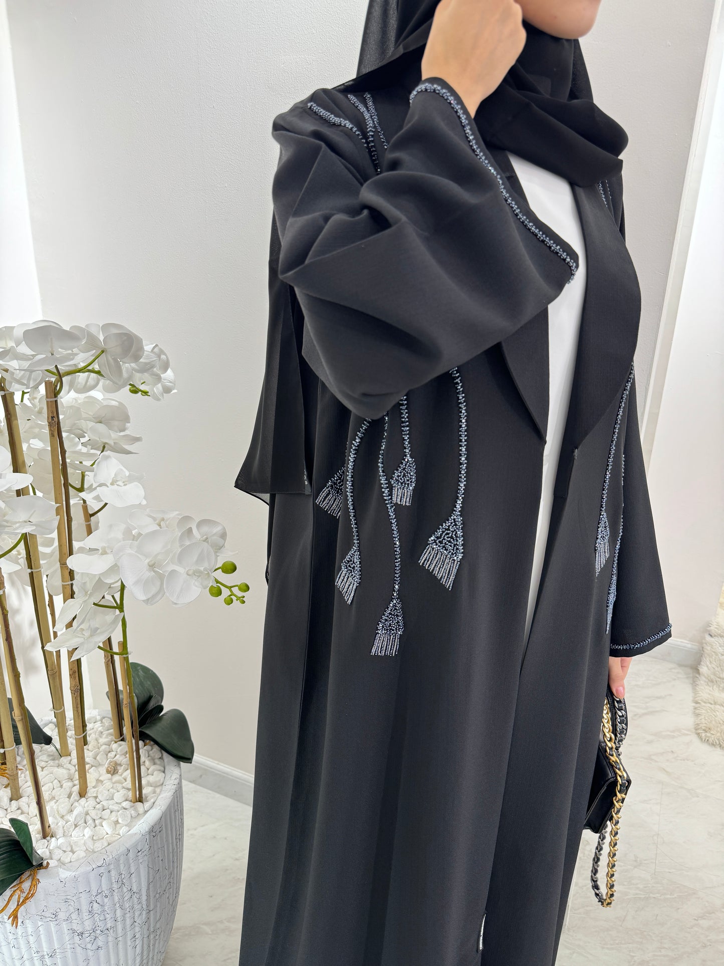 C Black Summer Eid Abaya 20