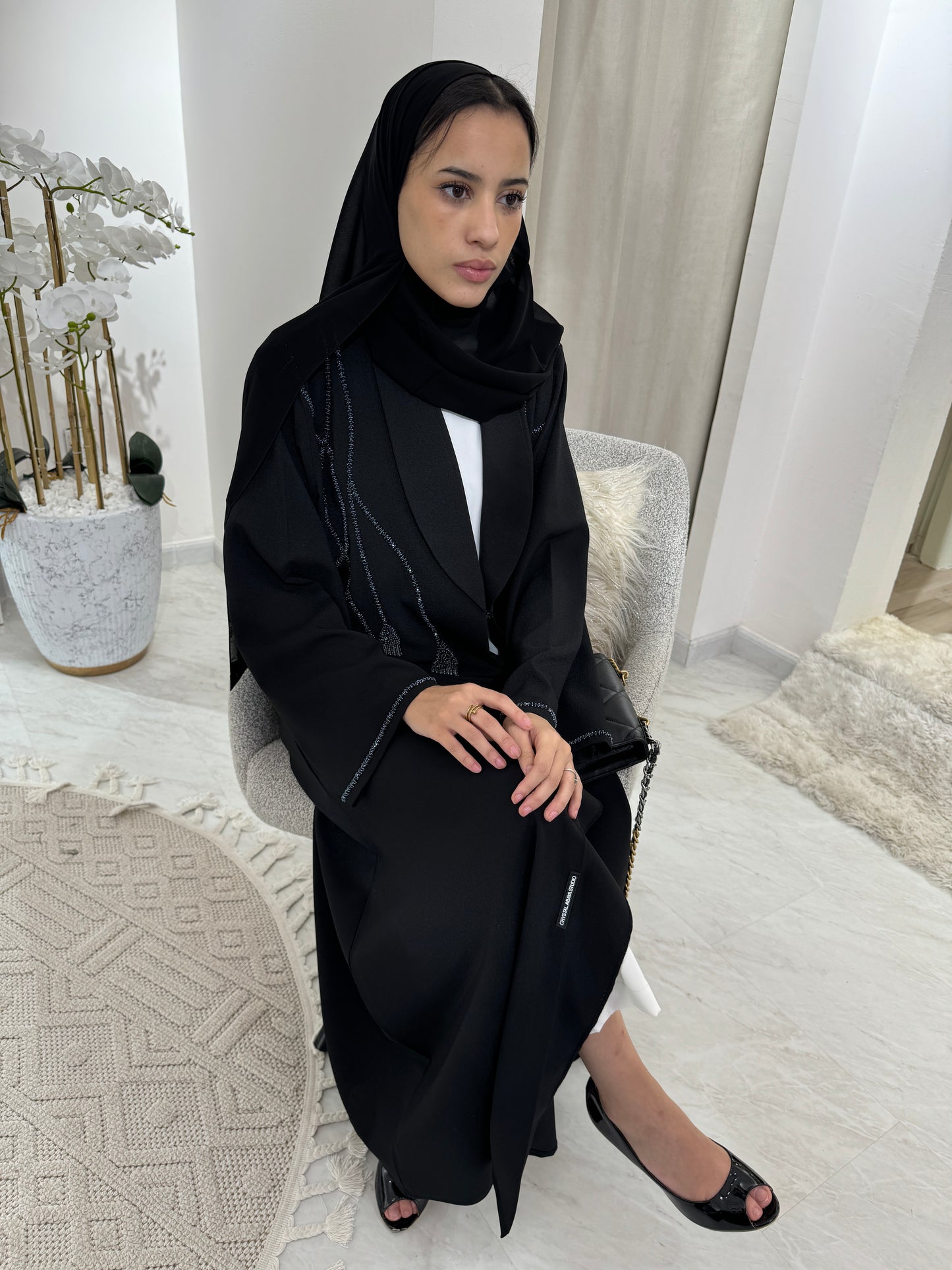 C Black Summer Eid Abaya 20