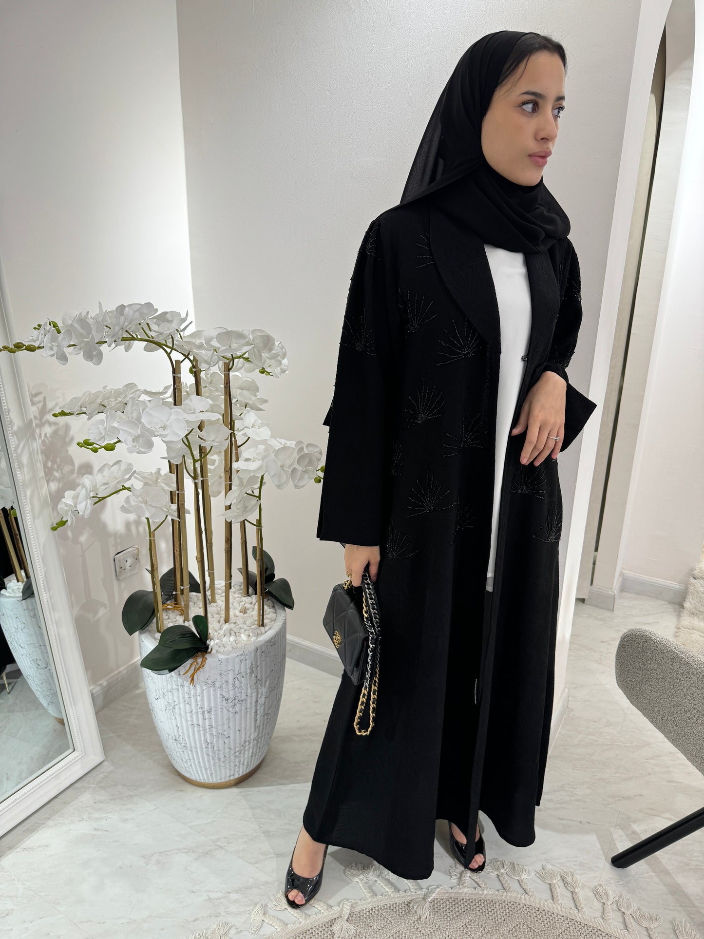 C Black Summer Eid Abaya 22