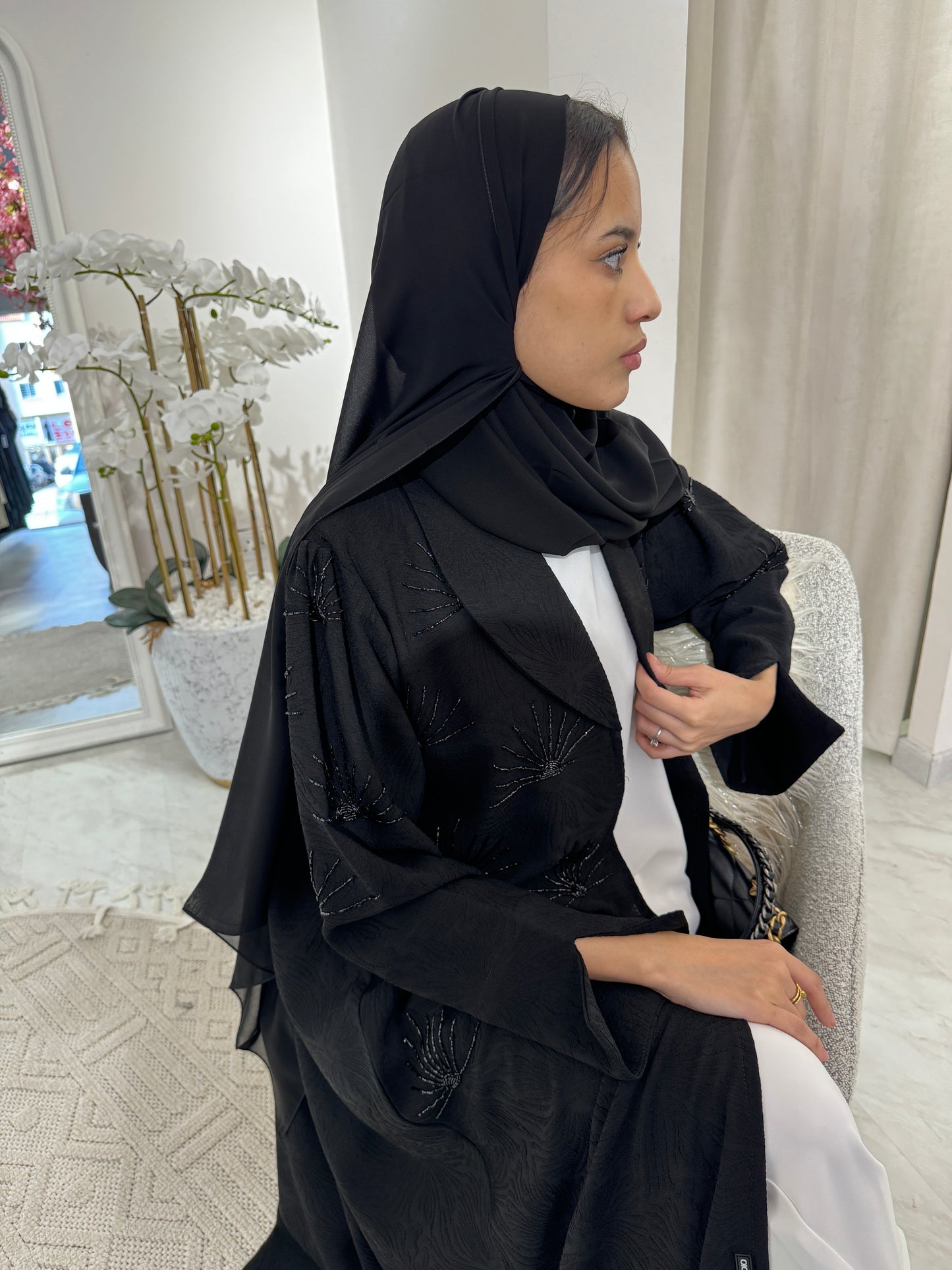 C Black Summer Eid Abaya 22