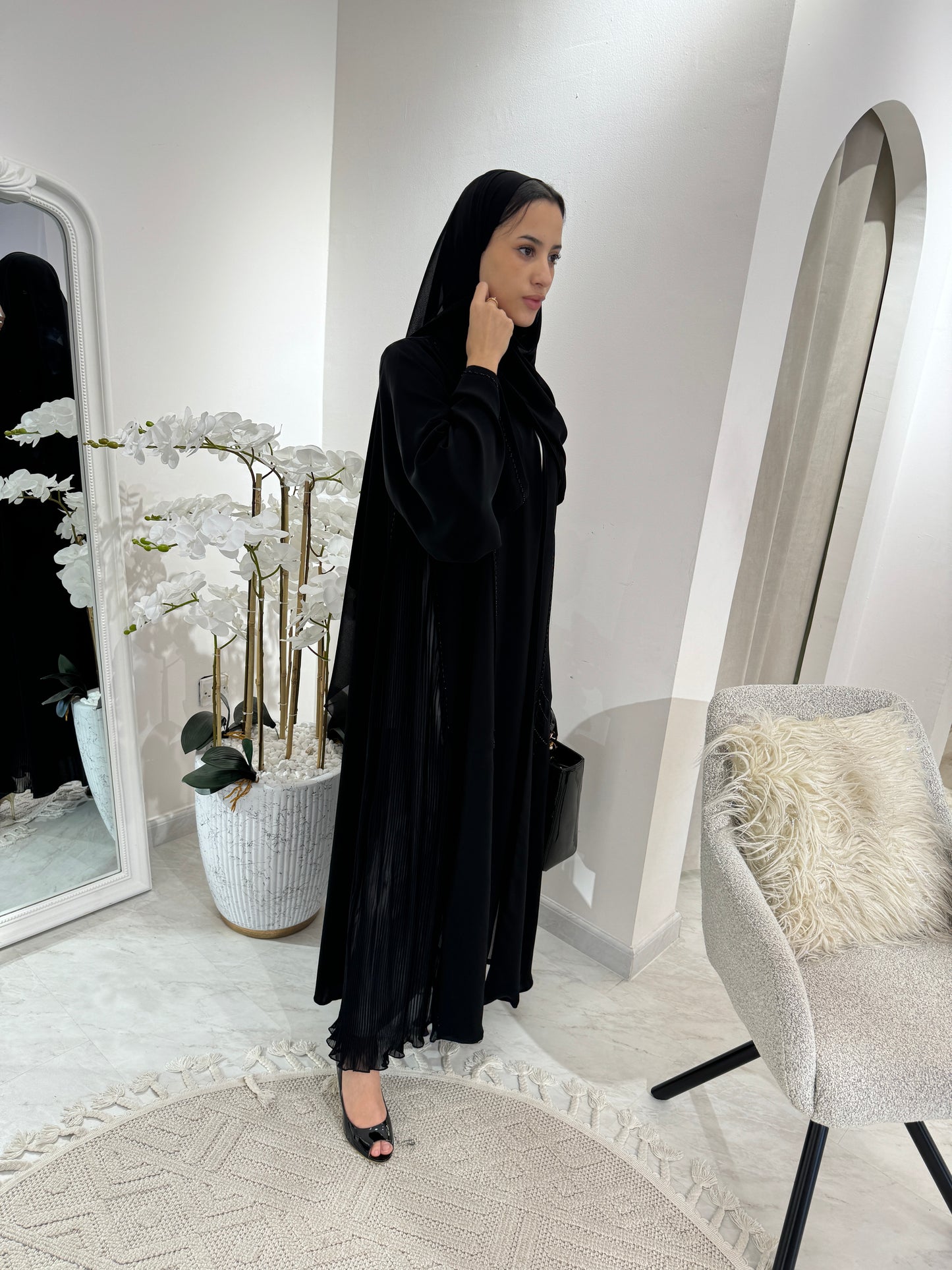 C Black Summer Eid Abaya 23