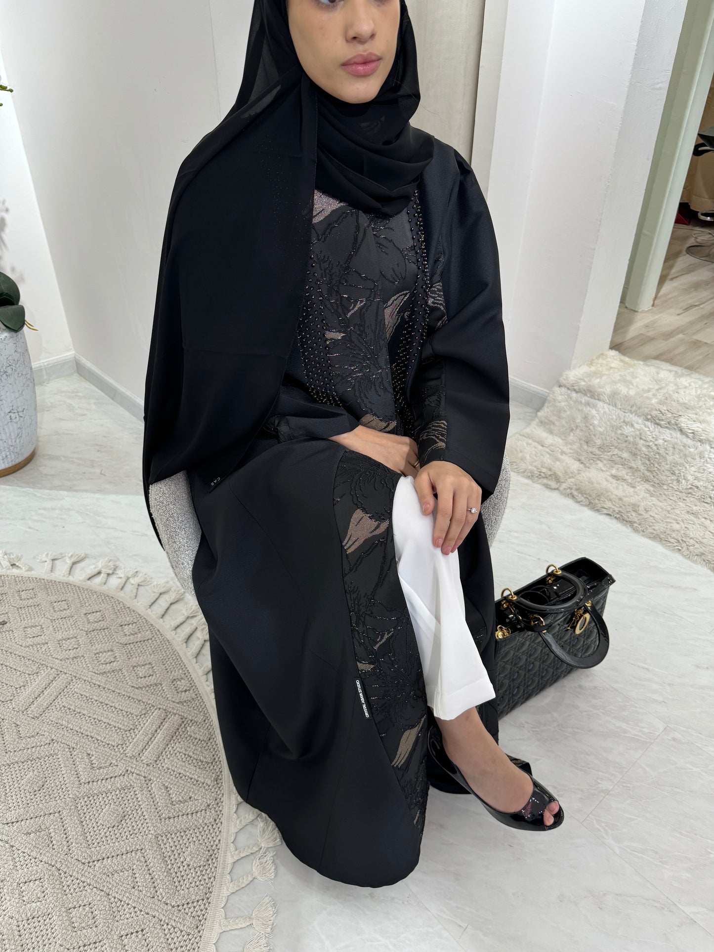 C Black Summer Eid Abaya 25