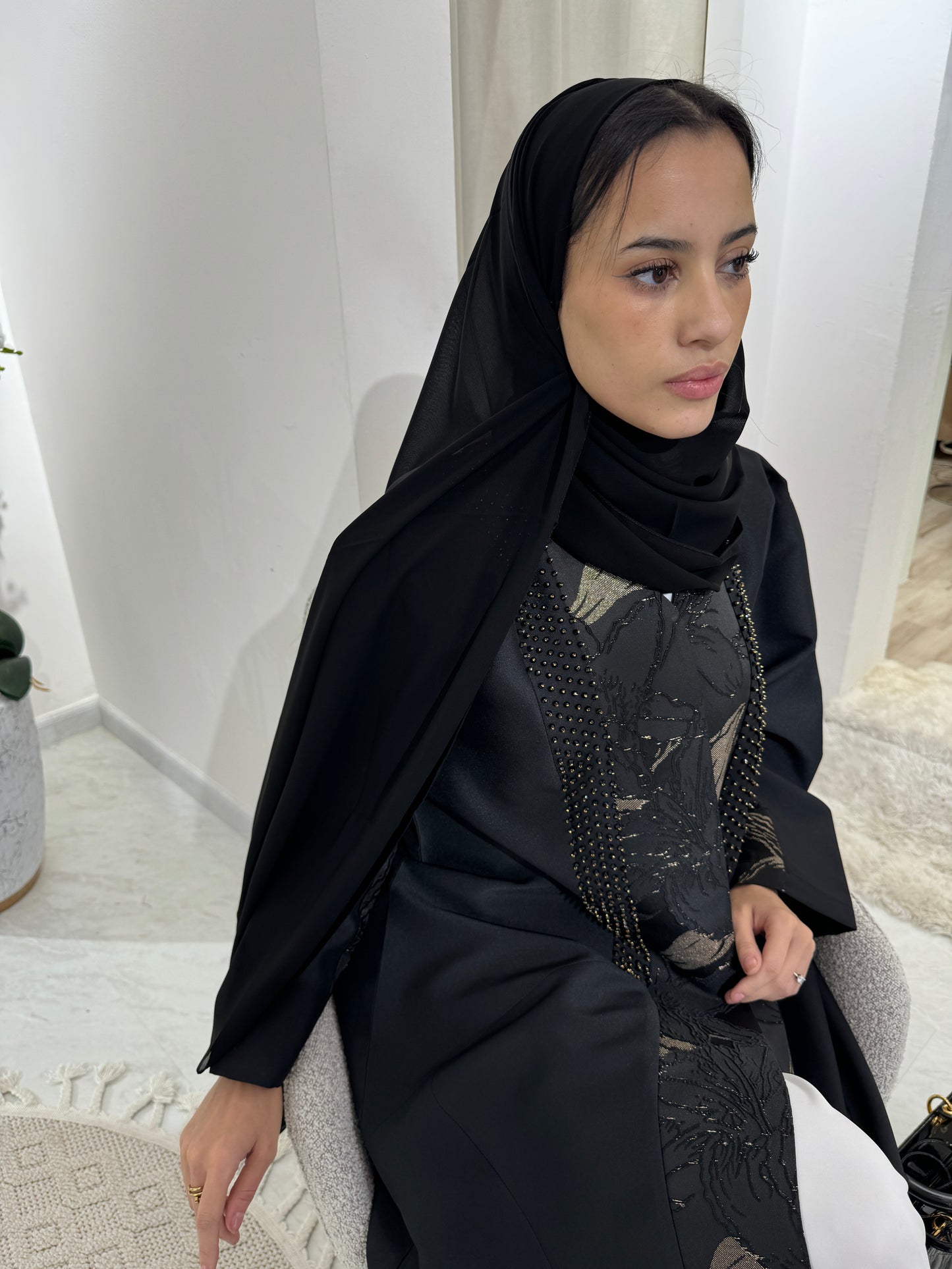 C Black Summer Eid Abaya 25