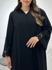C 1432 Black Beaded Abaya