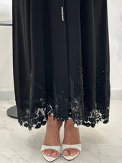 C 1432 Black Beaded Abaya