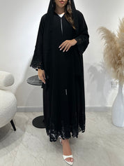 C 1432 Black Beaded Abaya