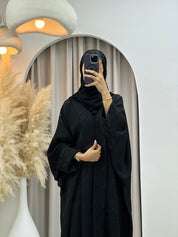 C RTW 0487 Black Bisht Abaya