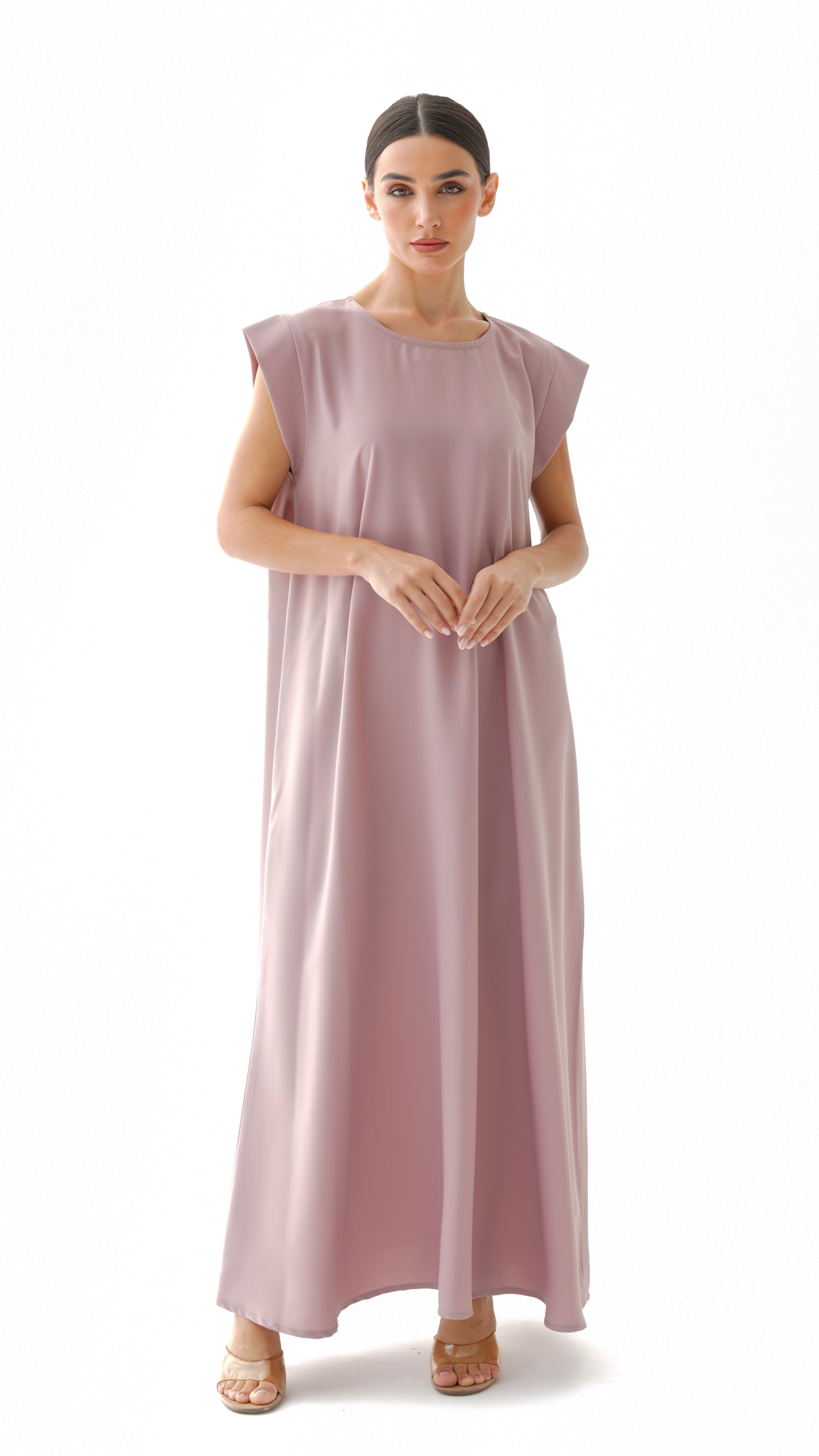 C 005-02 Premium Light Rose Under Abaya Dress