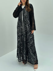 C 1660 Black Dantel Abaya