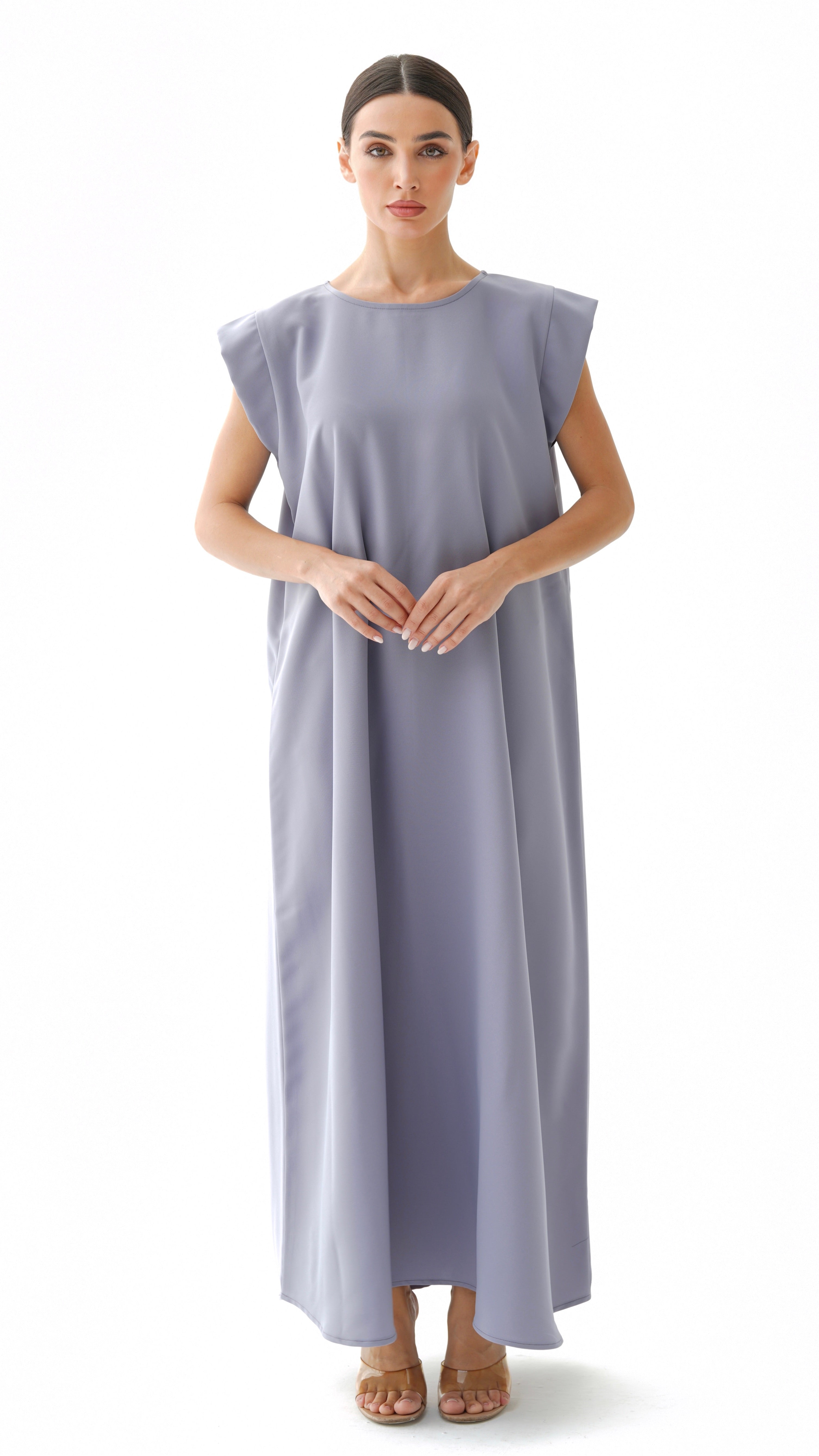 C 005-11 Premium Light Grey Under Abaya Dress
