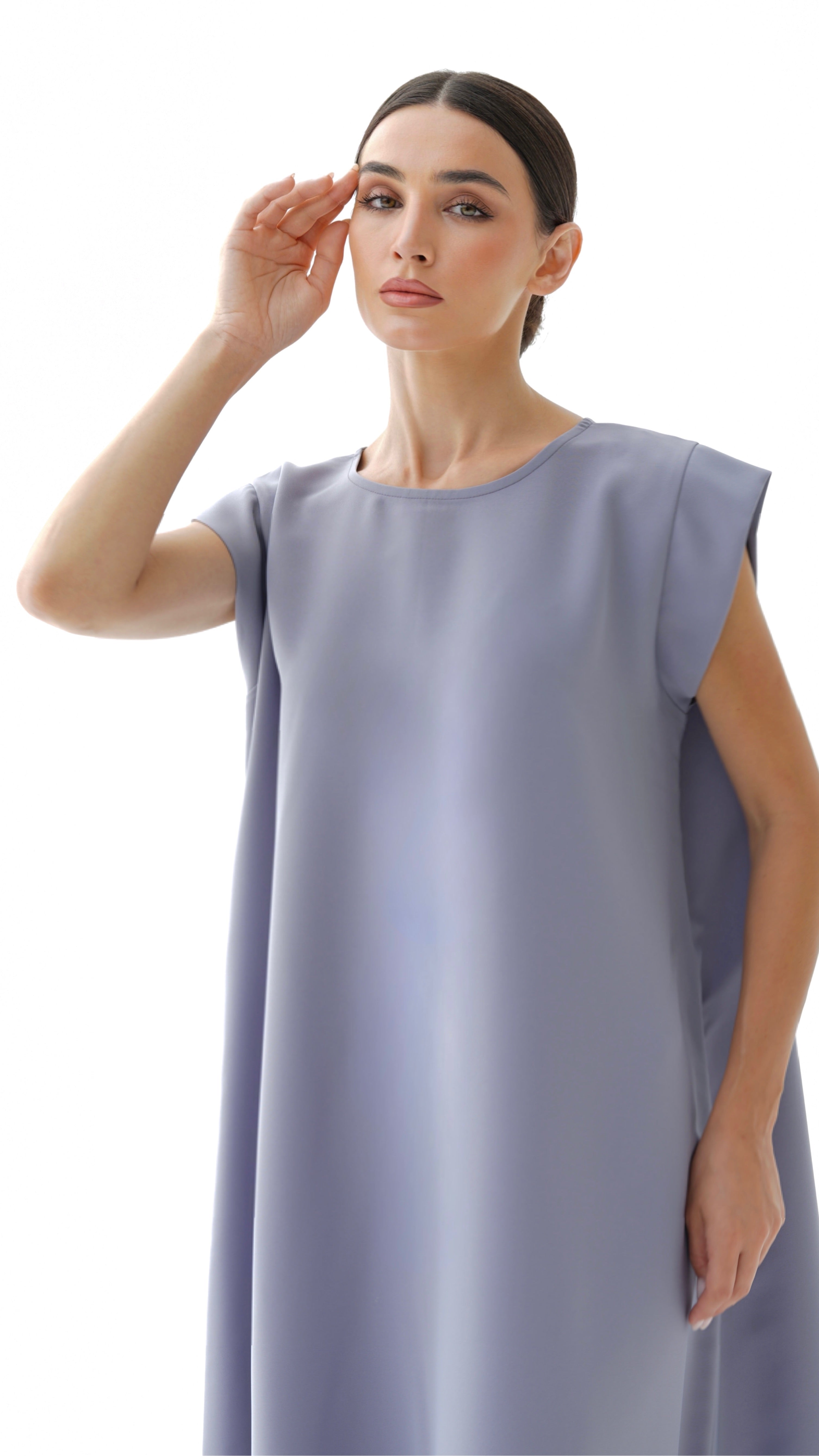 C 005-11 Premium Light Grey Under Abaya Dress