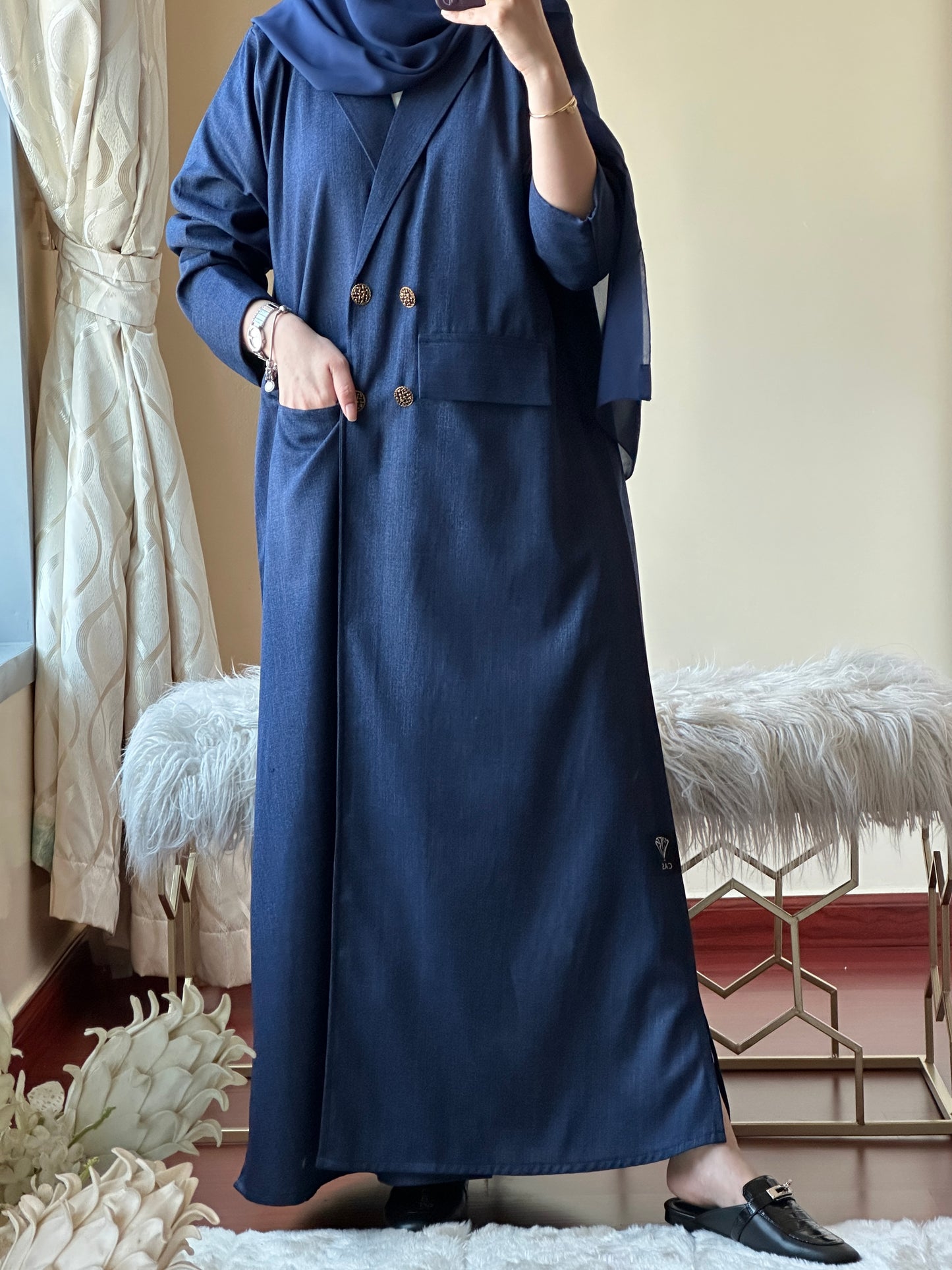 C-Blue-Linen-Coat-Abaya-Set-01