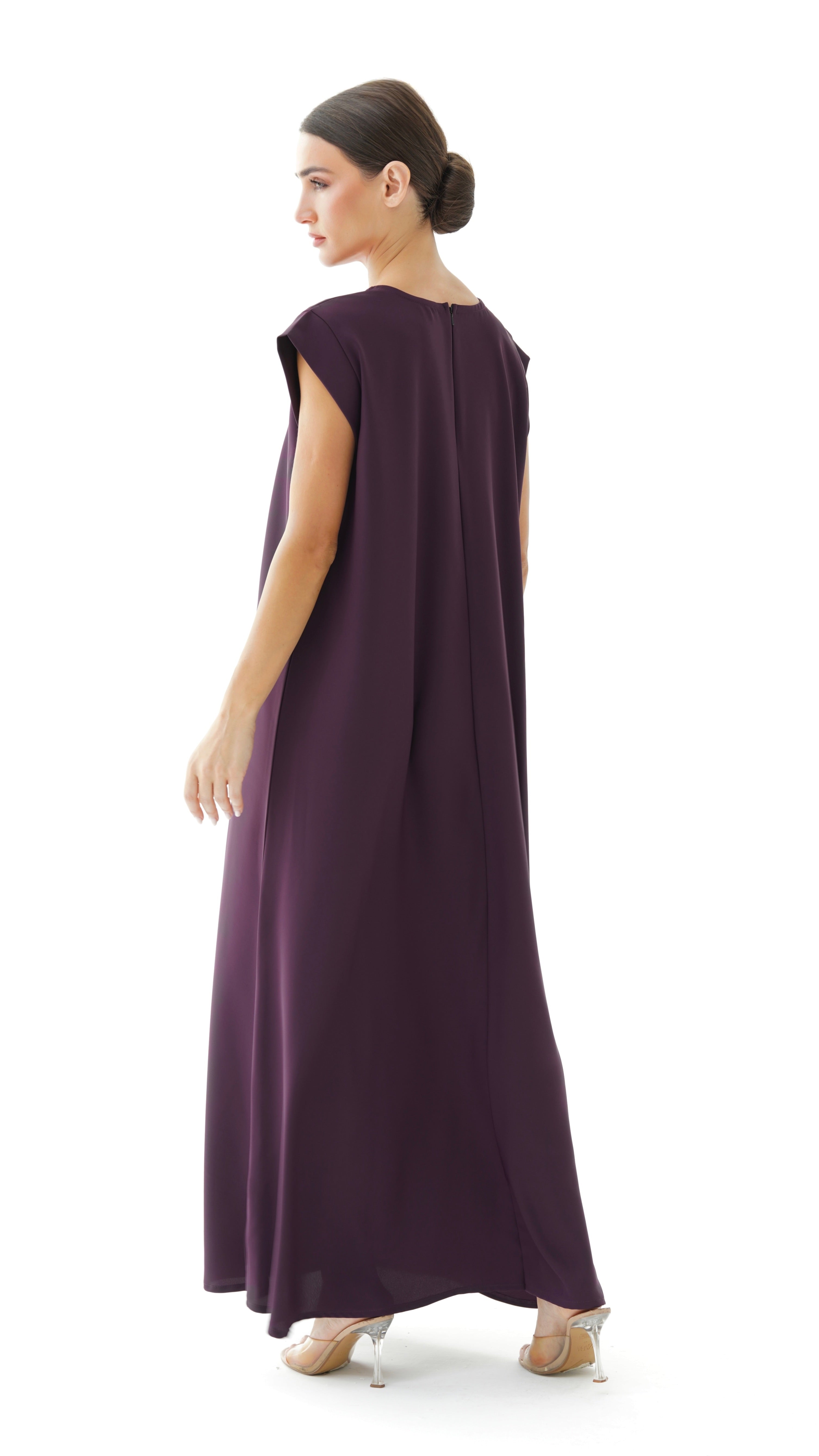 C 005-12 Premium Purple Under Abaya Dress