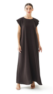 C 005-13 Premium Dark Brown Under Abaya Dress