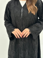 C 1662 Black Dantel Abaya