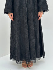 C 1662 Black Dantel Abaya
