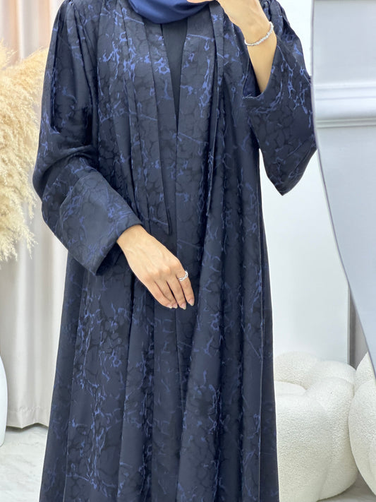 C 0275-03 Navy Blue Ragged Abaya