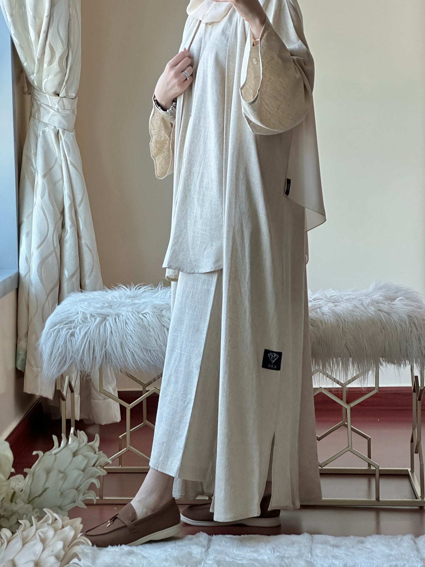 C-RTW-Beige-Summer-Linen-Travel-Abaya-Set