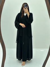 C 1665 Black Beaded Abaya