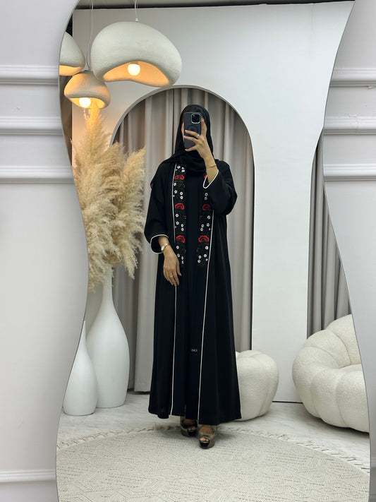 C 0489 Black Emirati National Day Abaya