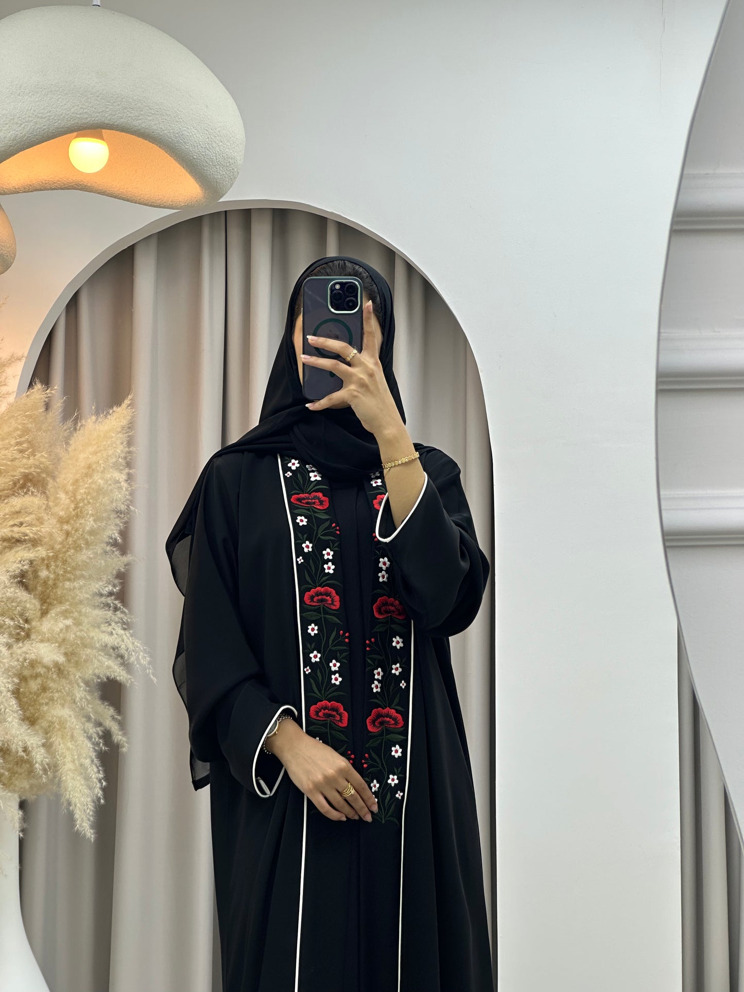 C 0489 Black Emirati National Day Abaya