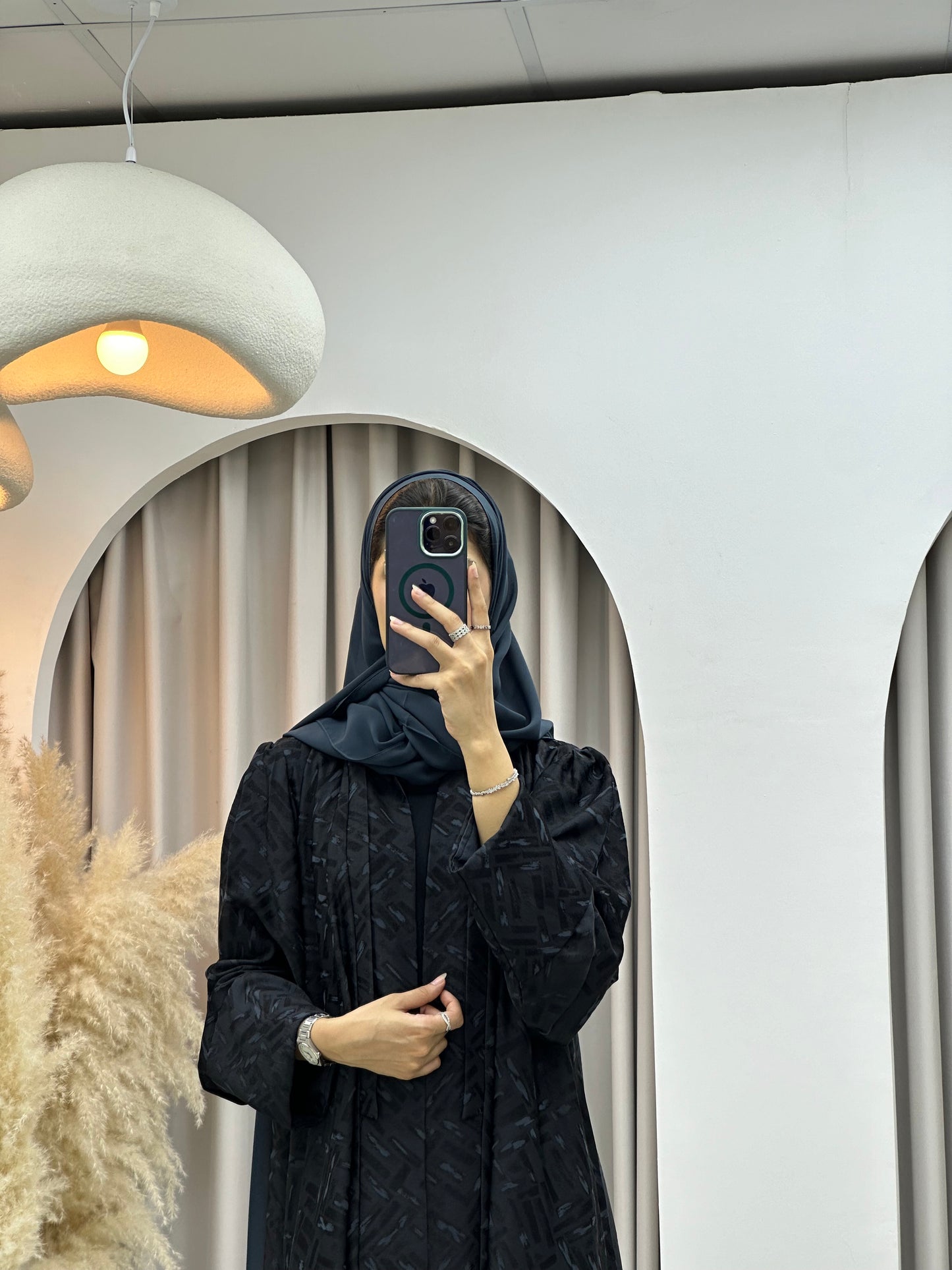 C 0276-02 Dark Grey Tagged Abaya