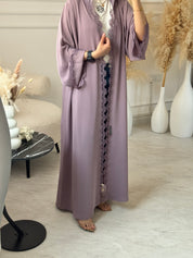 C 1129 Lilac Lace Abaya