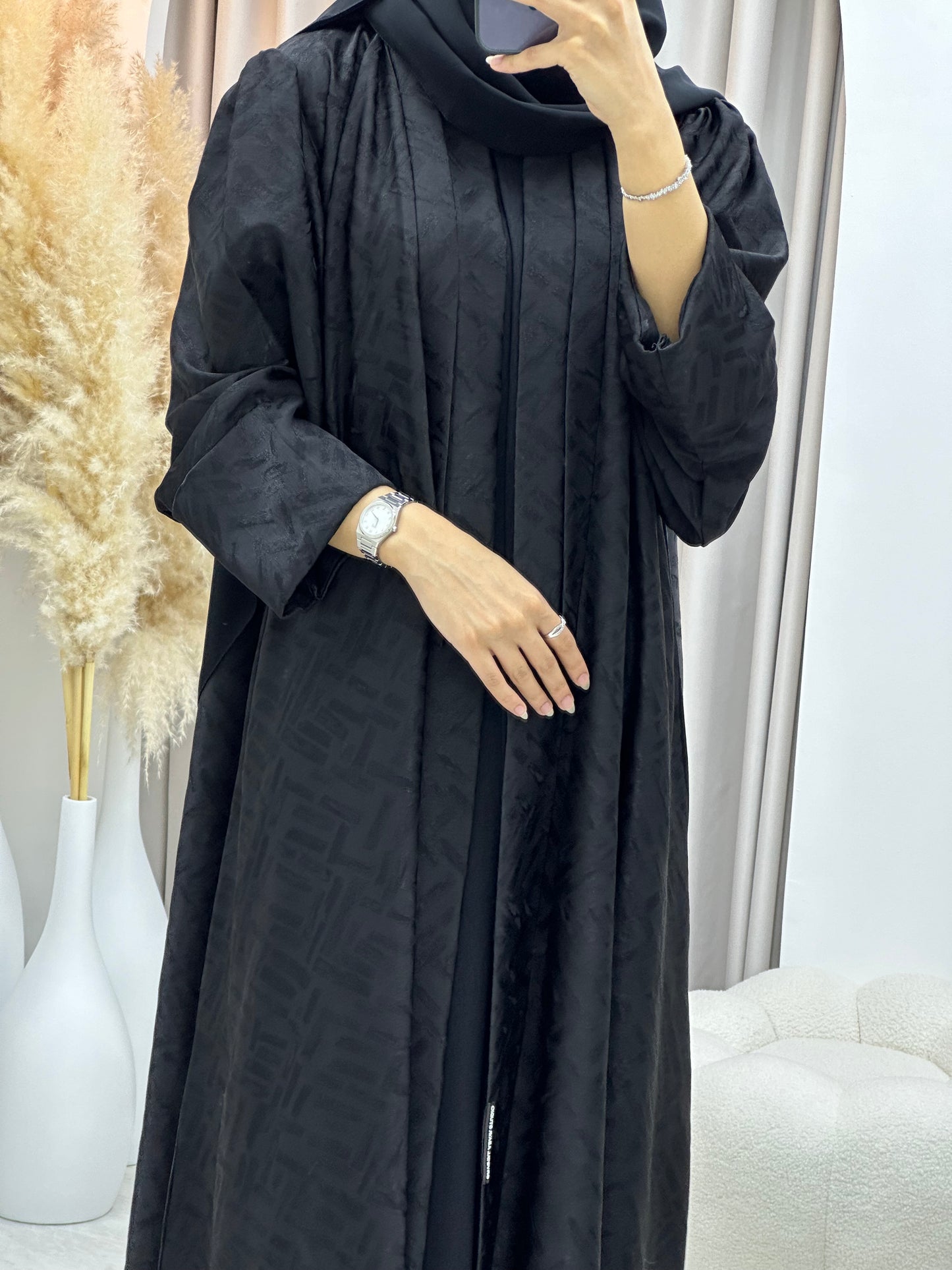 C 0276-01 Black Tagged Abaya