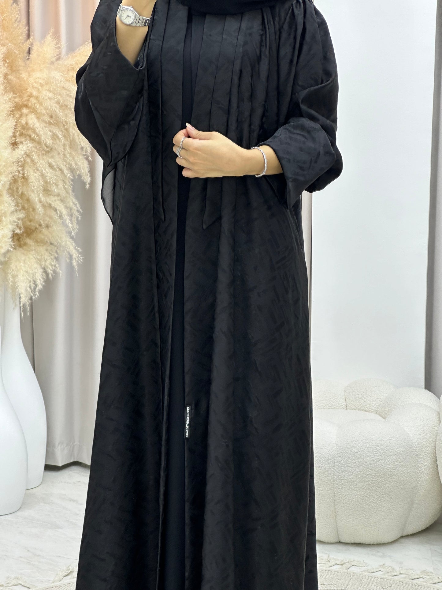 C 0276-01 Black Tagged Abaya