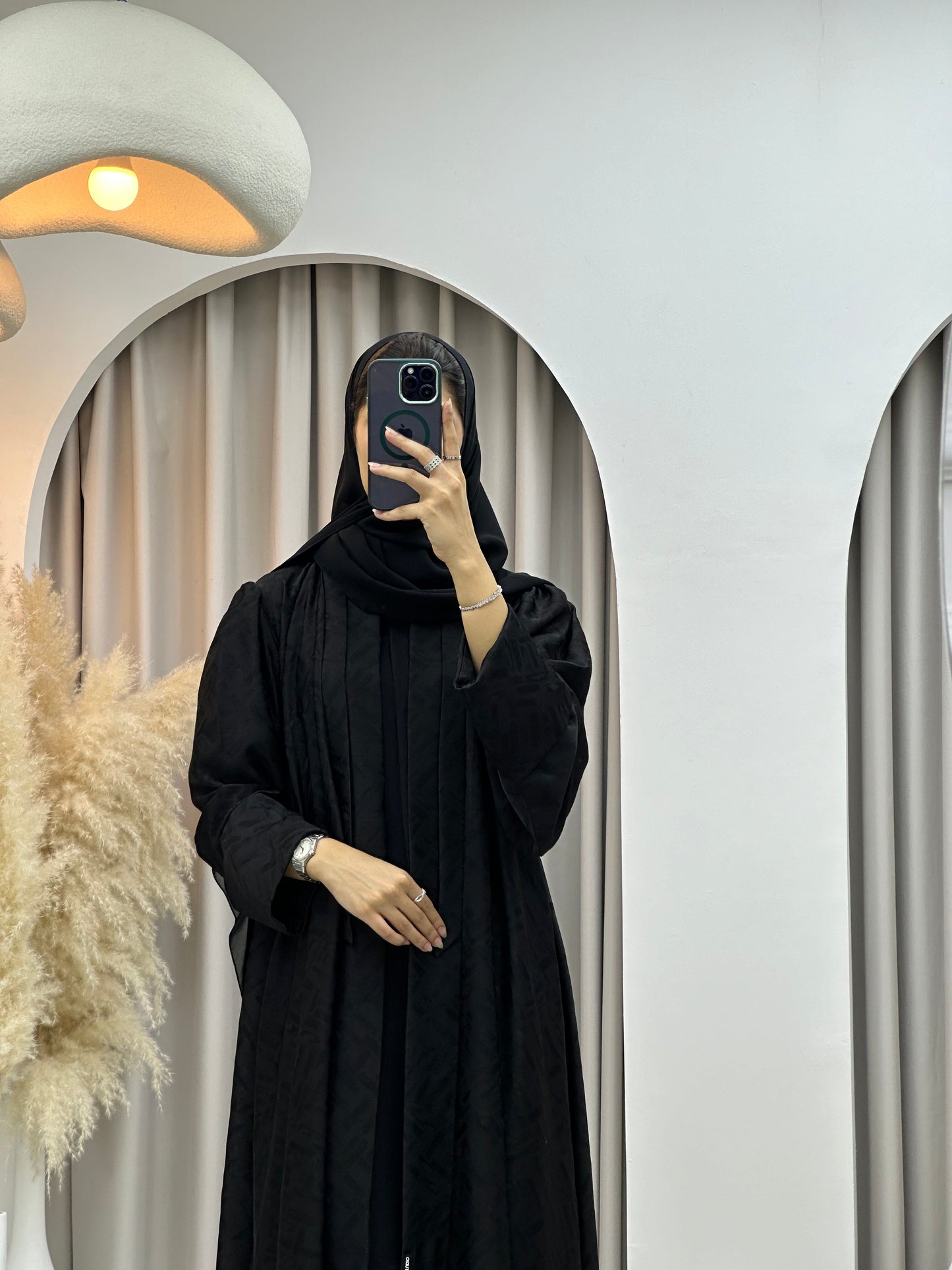 C 0276-01 Black Tagged Abaya