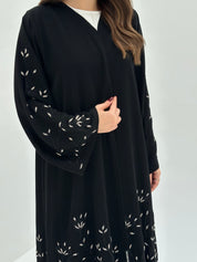C 1669 Black Beaded Abaya