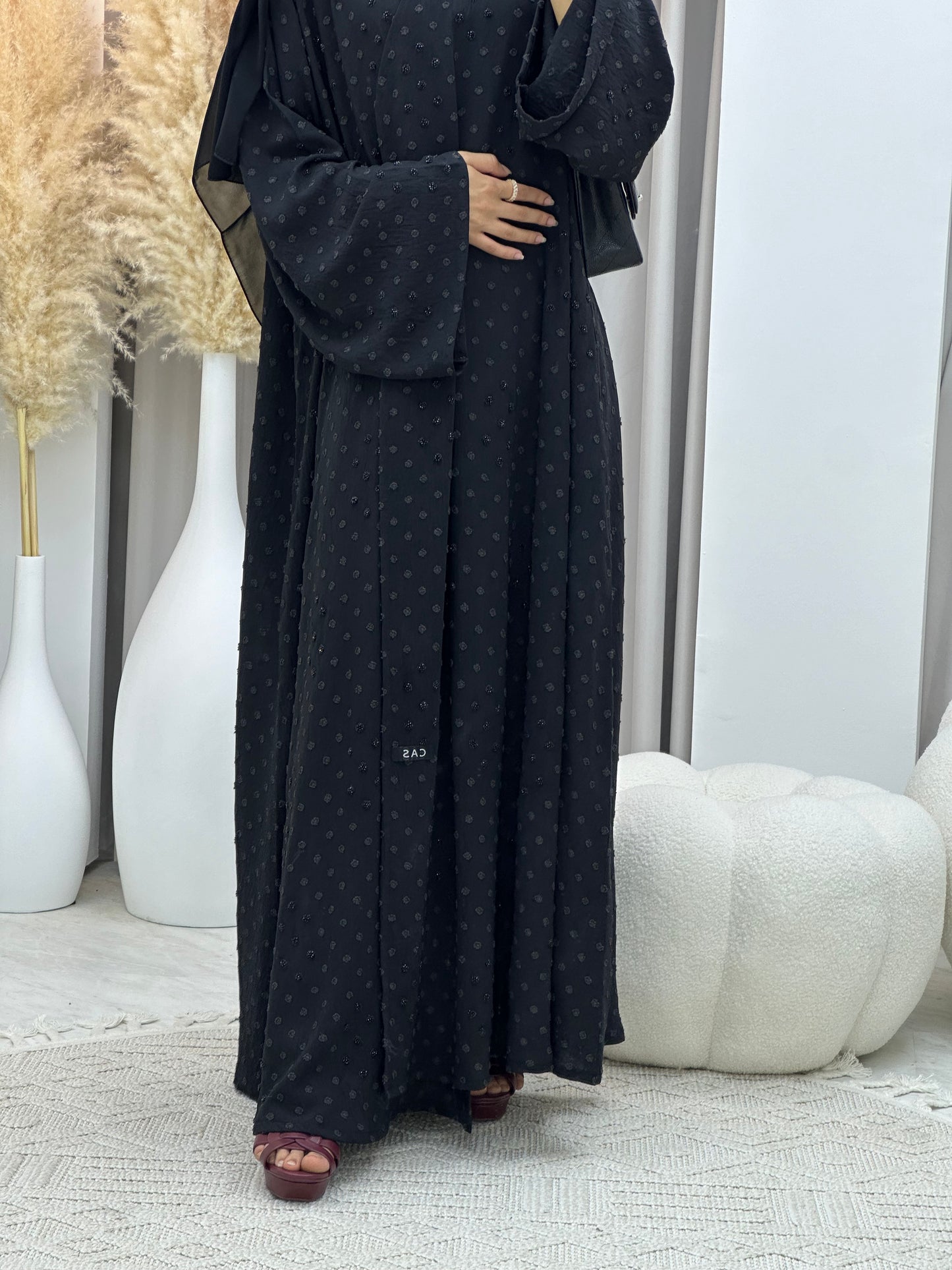 C 0093 Black Dots Abaya