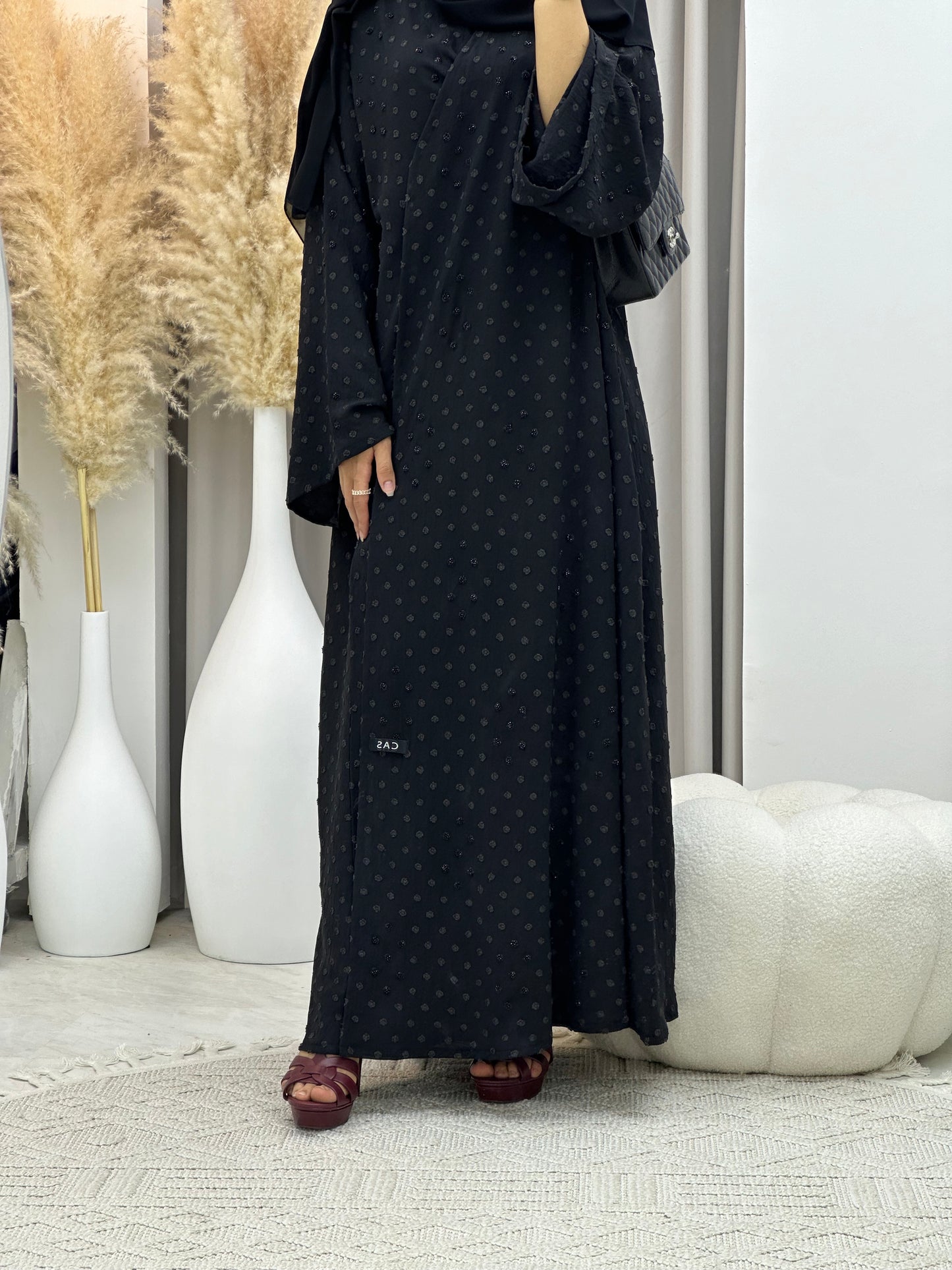 C 0093 Black Dots Abaya