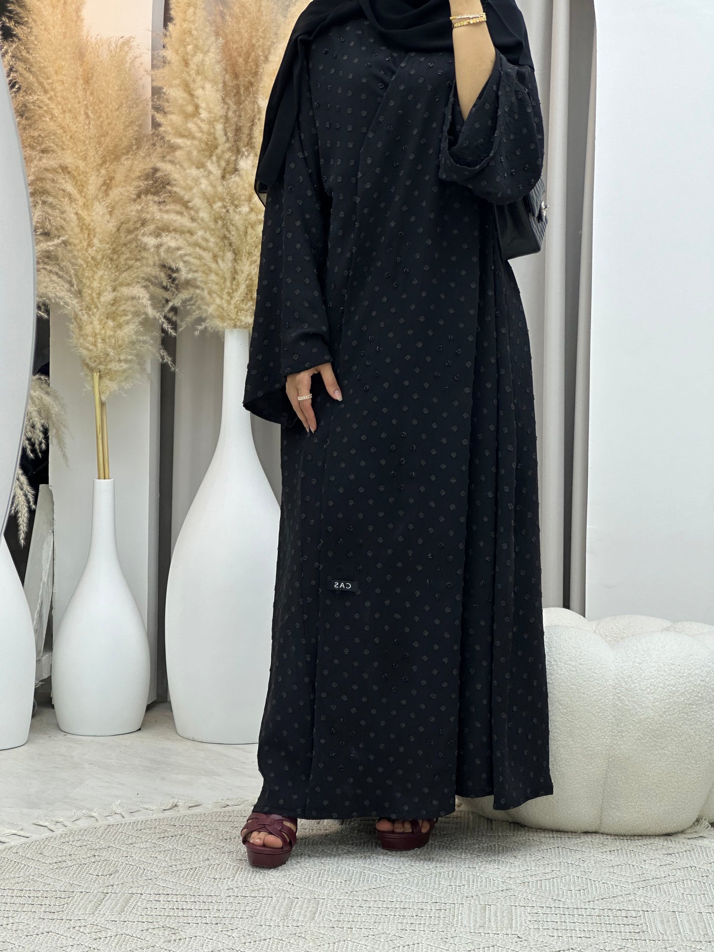 C 0093 Black Dots Abaya