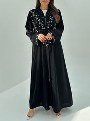 C 1677 Black Beaded Abaya