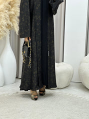 C RTW-U 0499 Gold Metallic Printed Abaya