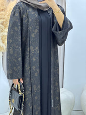 C RTW-U 0499 Gold Metallic Printed Abaya