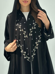 C 1677 Black Beaded Abaya