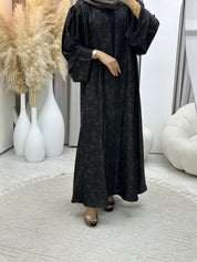 C RTW-U 0499 Gold Metallic Printed Abaya