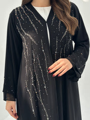 C 1679 Black Beaded Abaya