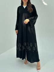 C 1680 Black Beaded Abaya