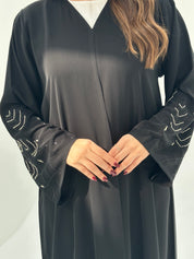 C 1680 Black Beaded Abaya