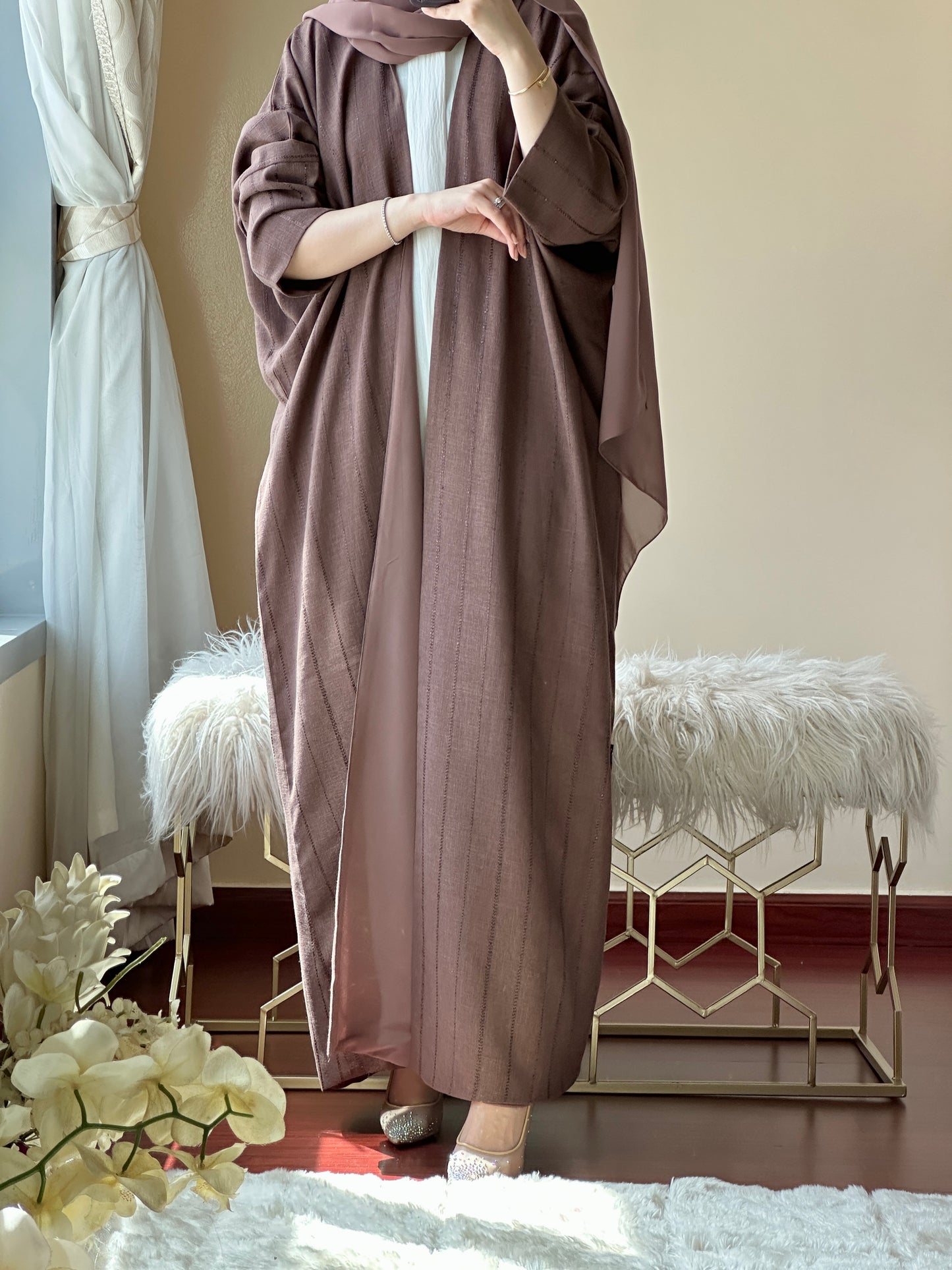 C-Brown-Summer-Linen-Bisht-Abaya-Set