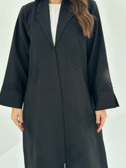 C 1684 Black Beaded Abaya