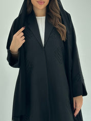 C 1684 Black Beaded Abaya