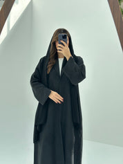 C 1684 Black Beaded Abaya