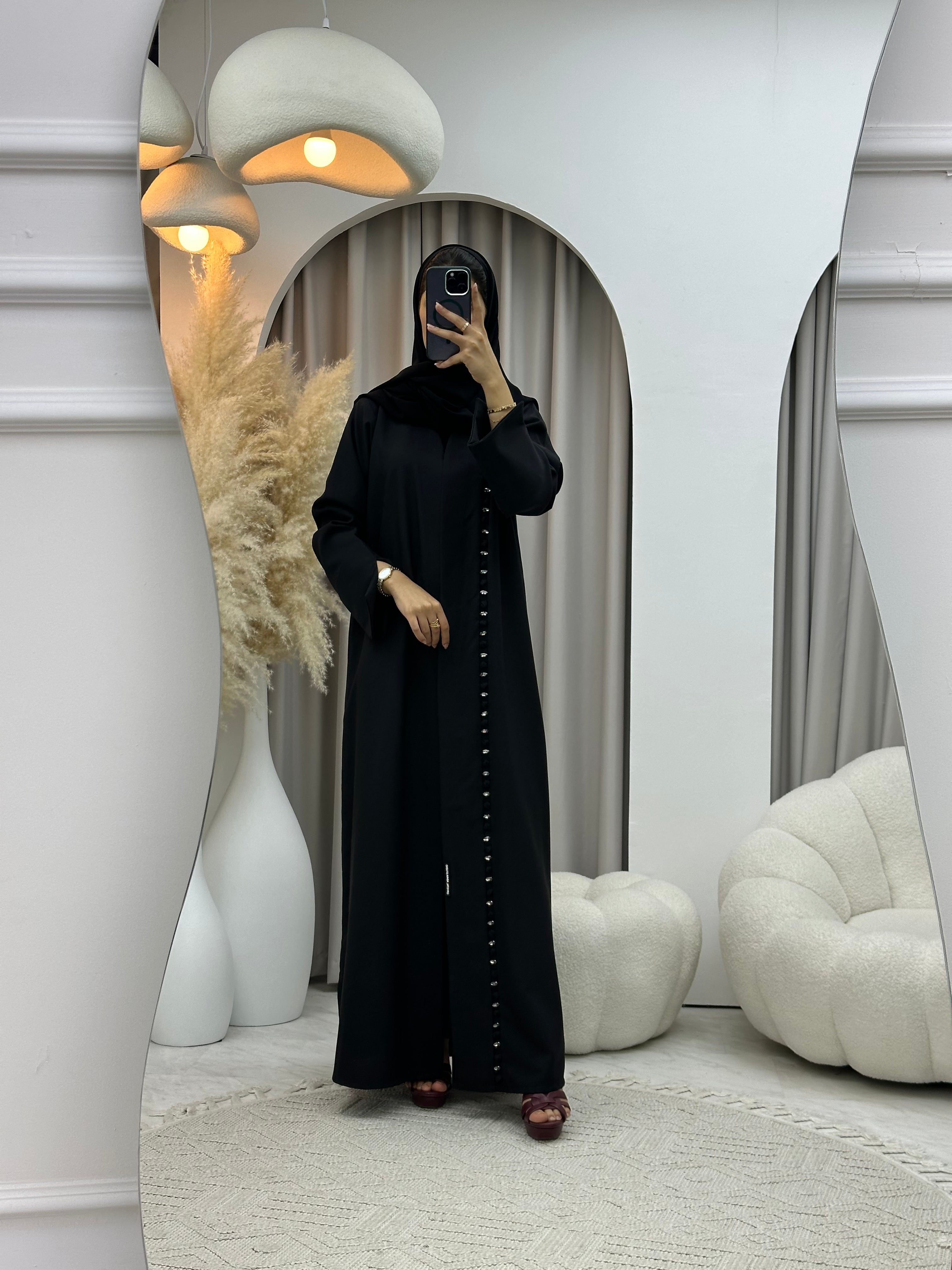 C RTW 0539 Black Work Abaya