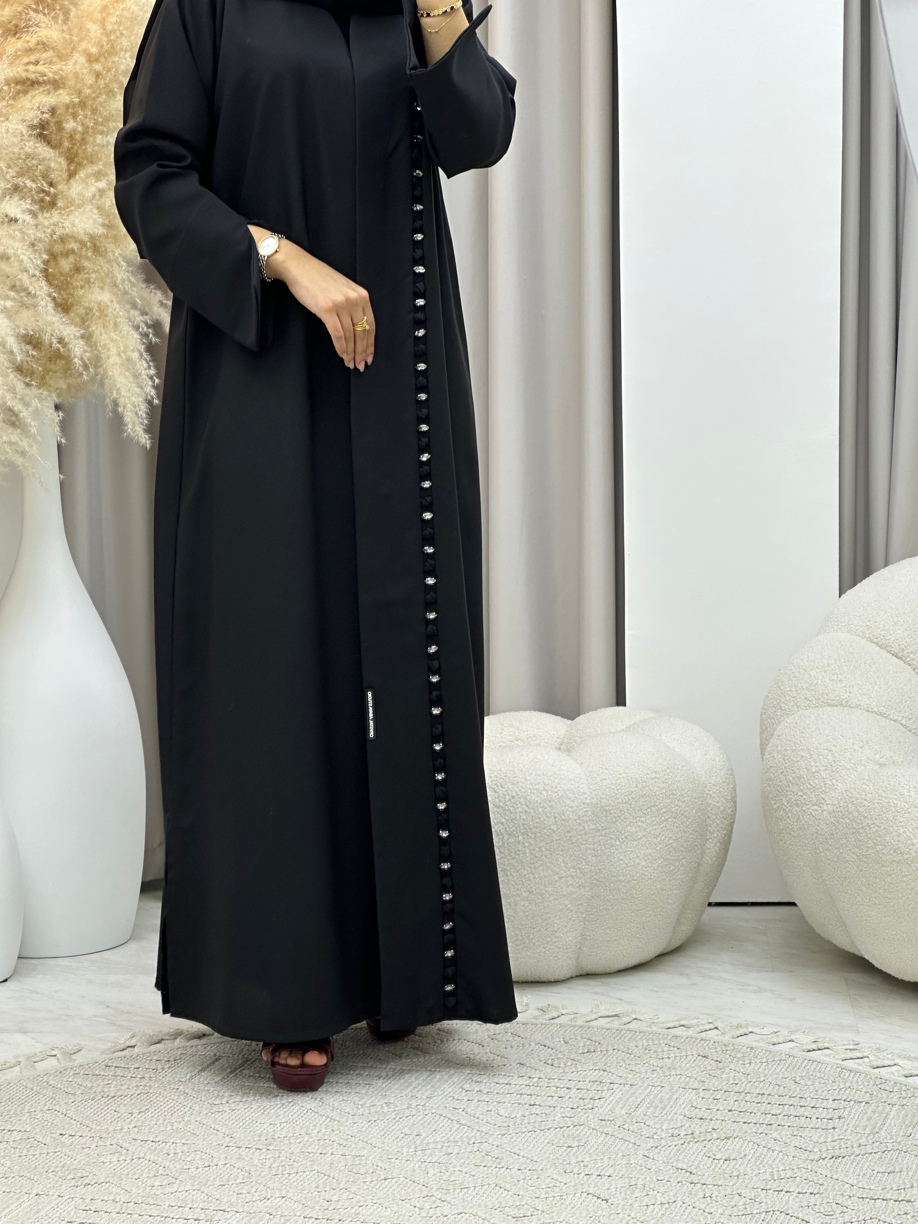 C RTW 0539 Black Work Abaya